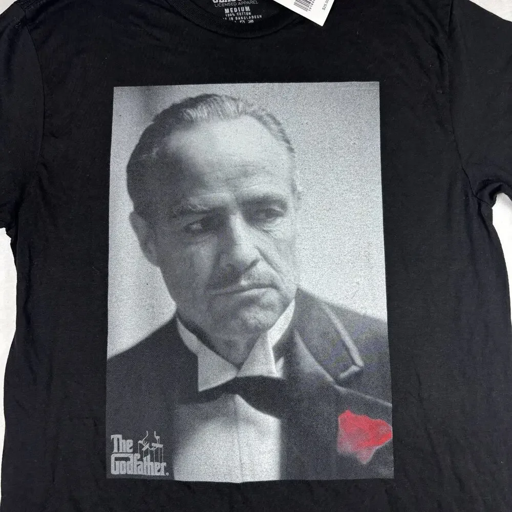 AMERICAN CLASSICS THE GODFATHER MARLON BRANDO GRAPHIC T-SHIRT MEDIUM NWT $25